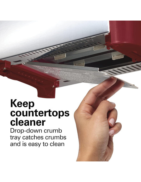 Tostadora Hamilton Beach 2 Rebanadas Roja con Ranuras Anchas