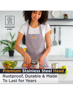 Abrelatas Manual Deiss PRO 2 en 1 - Acero Inoxidable Ergonómico 2