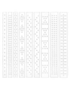 BENECREAT 9 Piezas Plantillas de Perforación de Cuero Acrílico 3.5mm