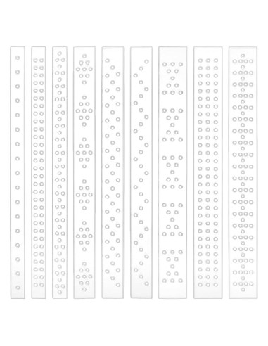 BENECREAT 9 Piezas Plantillas de Perforación de Cuero Acrílico 3.5mm