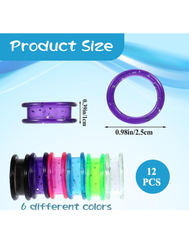 12 Anillos de Silicona para Tijeras JJUNW - Protección Pulgar