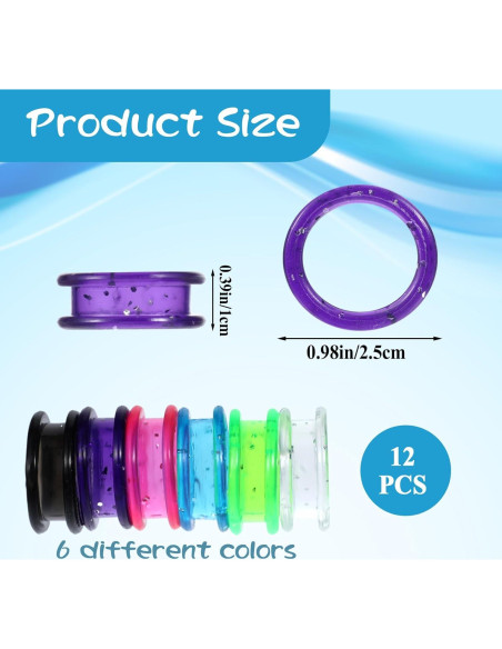 12 Anillos de Silicona para Tijeras JJUNW - Protección Pulgar