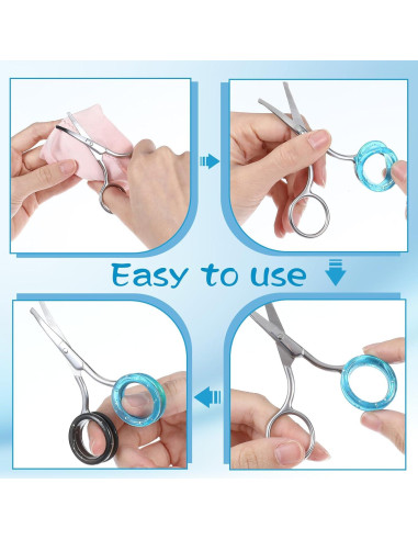 12 Anillos de Silicona para Tijeras JJUNW - Protección Pulgar