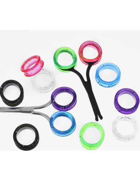 12 Anillos de Silicona para Tijeras JJUNW - Protección Pulgar