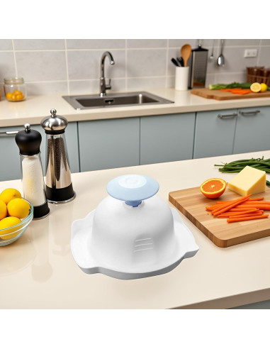 Soporte de Seguridad Alimentaria WaigN Azul para Mandolina y Rallador