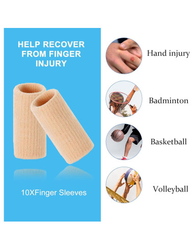 10 Mangas de Compresión para Dedos EDNYZAKRN Alivio Dolor
