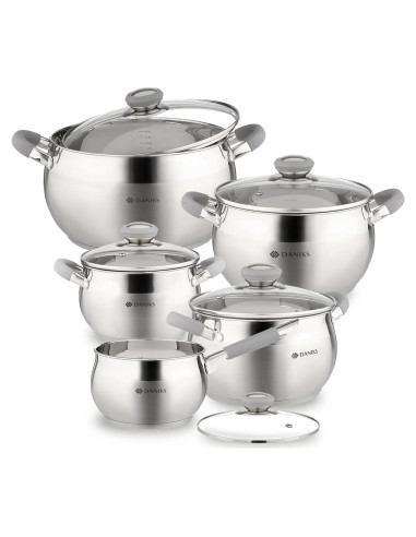 Juego de Utensilios de Cocina Daniks 10 Piezas Acero Inoxidable