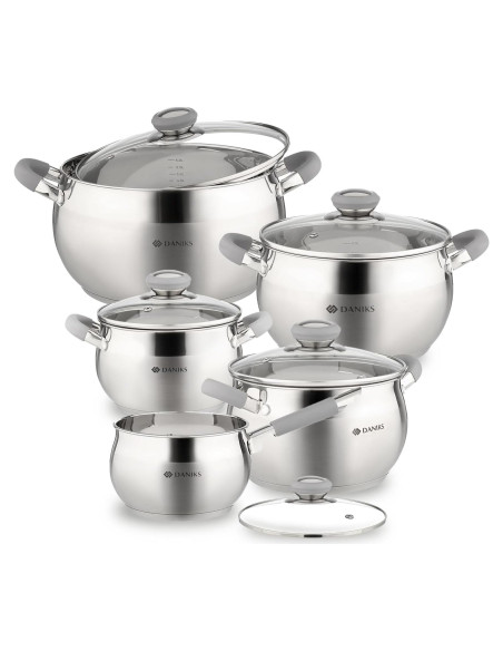 Juego de Utensilios de Cocina Daniks 10 Piezas Acero Inoxidable