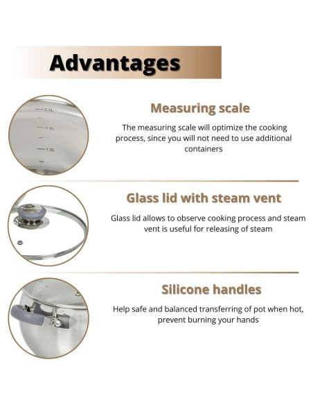 Juego de Utensilios de Cocina Daniks 10 Piezas Acero Inoxidable