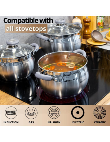 Juego de Utensilios de Cocina Daniks 10 Piezas Acero Inoxidable