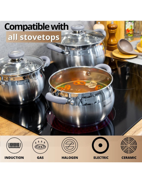 Juego de Utensilios de Cocina Daniks 10 Piezas Acero Inoxidable