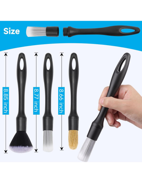 Juego de 9 Cepillos para Detallar Autos GECOTITI - Multiuso