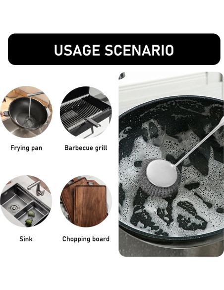 Esponja de Alambre de Acero Inoxidable ZQYSTT 9 Piezas