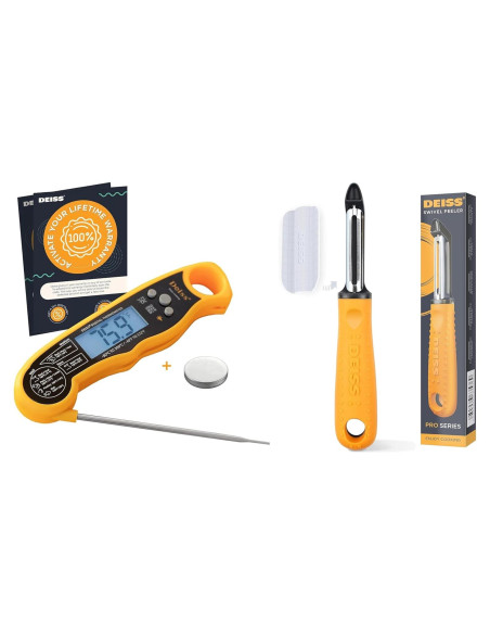 Termómetro Digital de Carne Deiss PRO + Pelador de Verduras