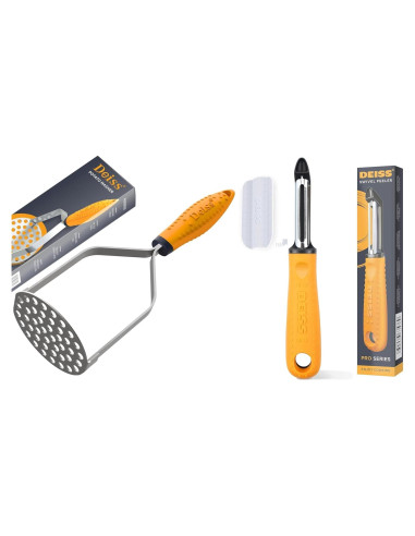 Deiss PRO Prensador de Patatas y Pelador de Verduras Set