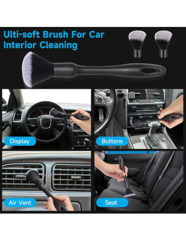 Juego de 9 Cepillos para Detallar Autos GECOTITI - Multiuso