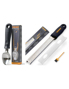 Cucharón de Helado Deiss Pro Acero Inoxidable + Rallador de Queso