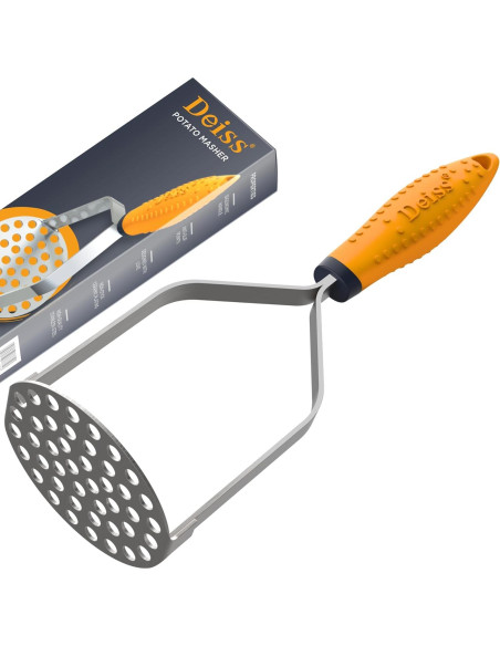 Prensador de Patatas Deiss PRO Acero Inoxidable 28 cm + Cortador de Manzanas