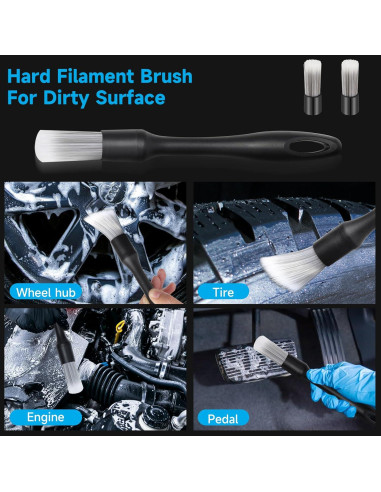 Juego de 9 Cepillos para Detallar Autos GECOTITI - Multiuso