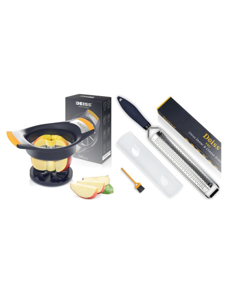 Cortador de Manzanas Deiss LUX 10.8 cm y Rallador de Queso