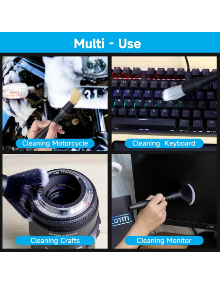 Juego de 9 Cepillos para Detallar Autos GECOTITI - Multiuso