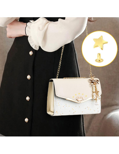 200 Sets Remaches de Cuero Estrella 12mm CooBigo + Herramienta