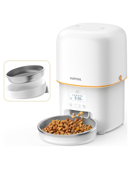 Dispensador Automático de Comida para Gatos Genérico 3L Blanco