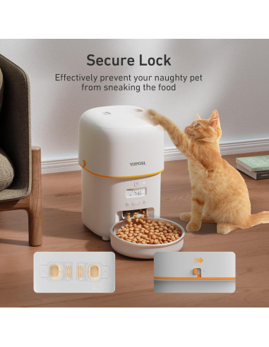 Dispensador Automático de Comida para Gatos Genérico 3L Blanco