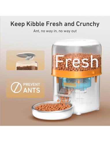 Dispensador Automático de Comida para Gatos Genérico 3L Blanco