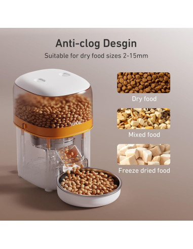 Dispensador Automático de Comida para Gatos Genérico 3L Blanco