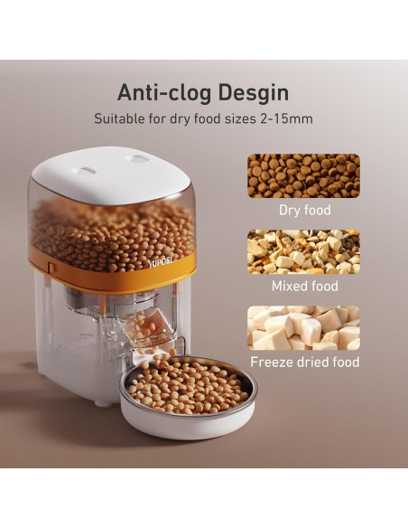 Dispensador Automático de Comida para Gatos Genérico 3L Blanco