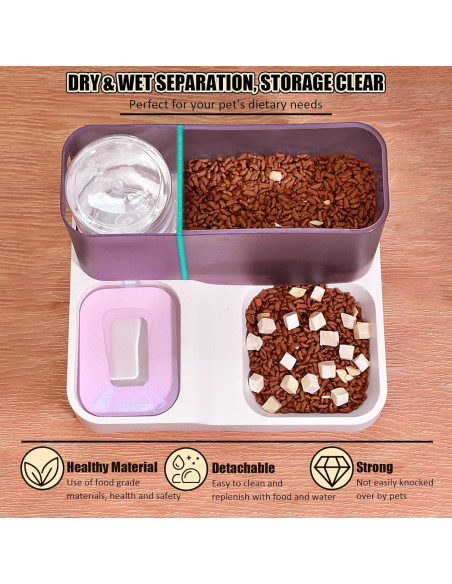 Comedero y Dispensador Automático Kathson 2 en 1 para Gatos y Perros