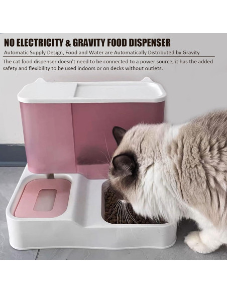 Comedero y Dispensador Automático Kathson 2 en 1 para Gatos y Perros