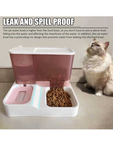 Comedero y Dispensador Automático Kathson 2 en 1 para Gatos y Perros