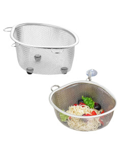 2 Canastas de Colador Triangular Beufee para Fregadero de Cocina