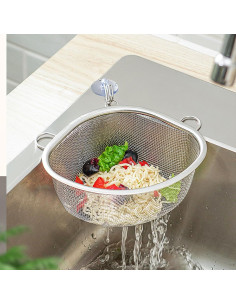 2 Canastas de Colador Triangular Beufee para Fregadero de Cocina 2