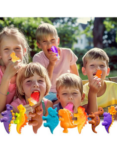 Moldes de Paletas de Dinosaurio Palksky - 2 Pack Silicona 12 Cavidades 2