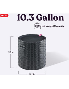 Mesa Enfriadora Keter Cool Side 39L Grafito para Patio Exterior 2
