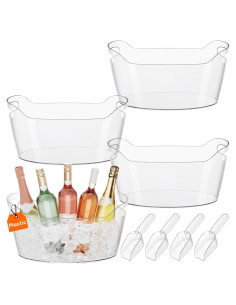 Cubo de Hielo Portátil Lifewit 6.5L - 4 Pcs para Fiestas