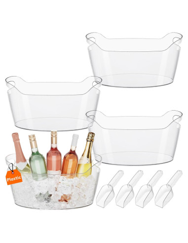 Cubo de Hielo Portátil Lifewit 6.5L - 4 Pcs para Fiestas