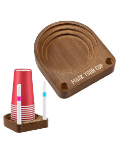 Soporte para Vasos de Fiesta de Madera Marrón Briwooody 13.3x11.8cm