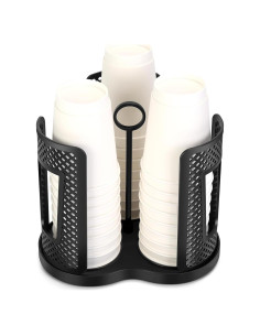 Dispensador de Tazas de Papel Yummy Sam 3 Compartimentos 360