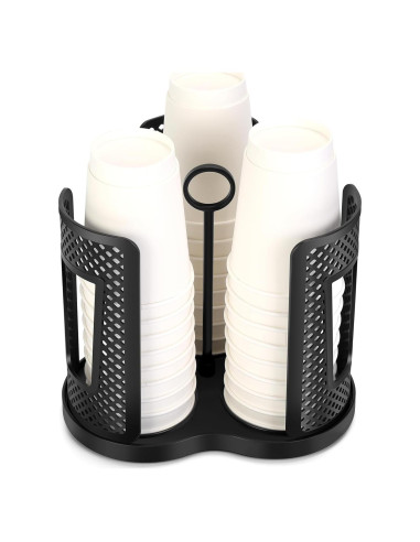 Dispensador de Tazas de Papel Yummy Sam 3 Compartimentos 360