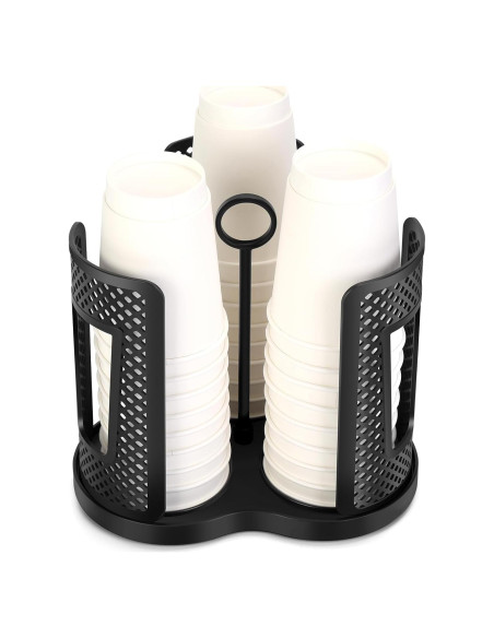 Dispensador de Tazas de Papel Yummy Sam 3 Compartimentos 360