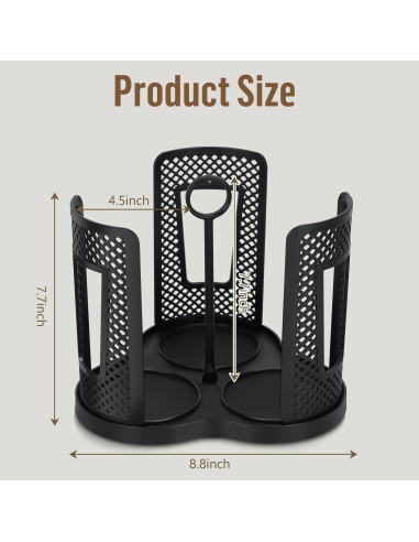 Dispensador de Tazas de Papel Yummy Sam 3 Compartimentos 360