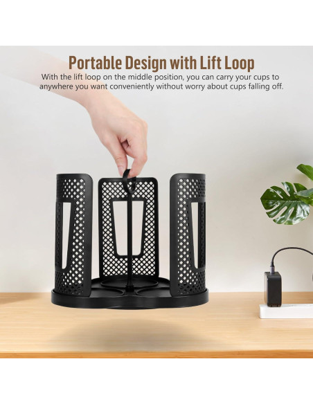 Dispensador de Tazas de Papel Yummy Sam 3 Compartimentos 360