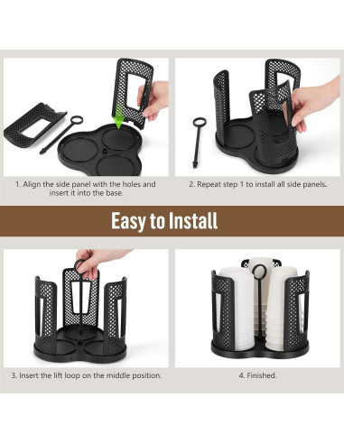 Dispensador de Tazas de Papel Yummy Sam 3 Compartimentos 360