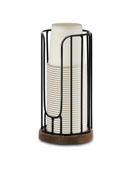 Dispensador de Tazas de Baño Tanggiteck 3oz Negro Hierro