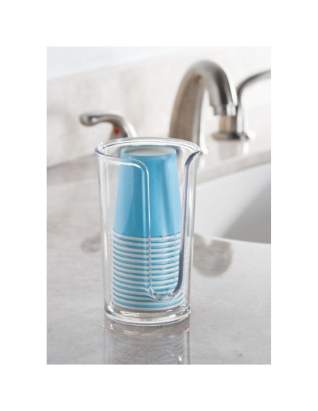 Dispensador de Vasos Desechables iDesign Clarity 14 Vasos 7.6x7.6x12.7cm