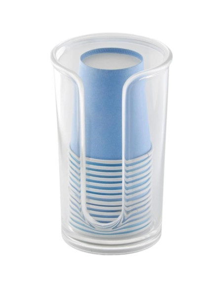 Dispensador de Vasos Desechables iDesign Clarity 14 Vasos 7.6x7.6x12.7cm